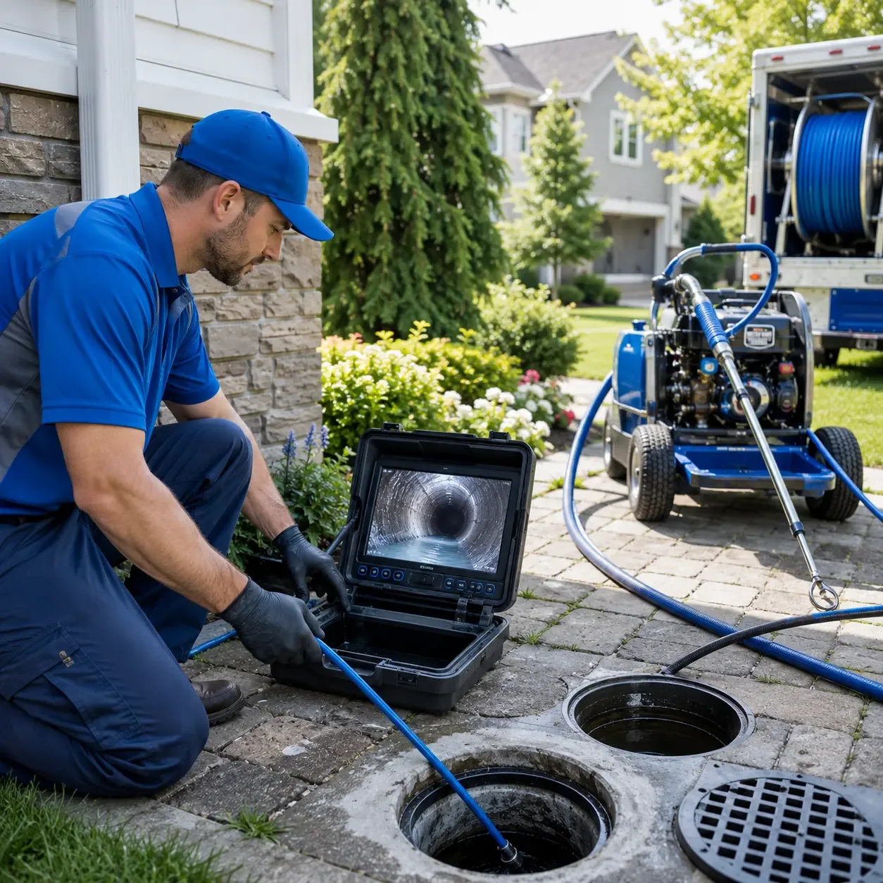 Outdoor drain cleaning professionals serving Wales Center, NY