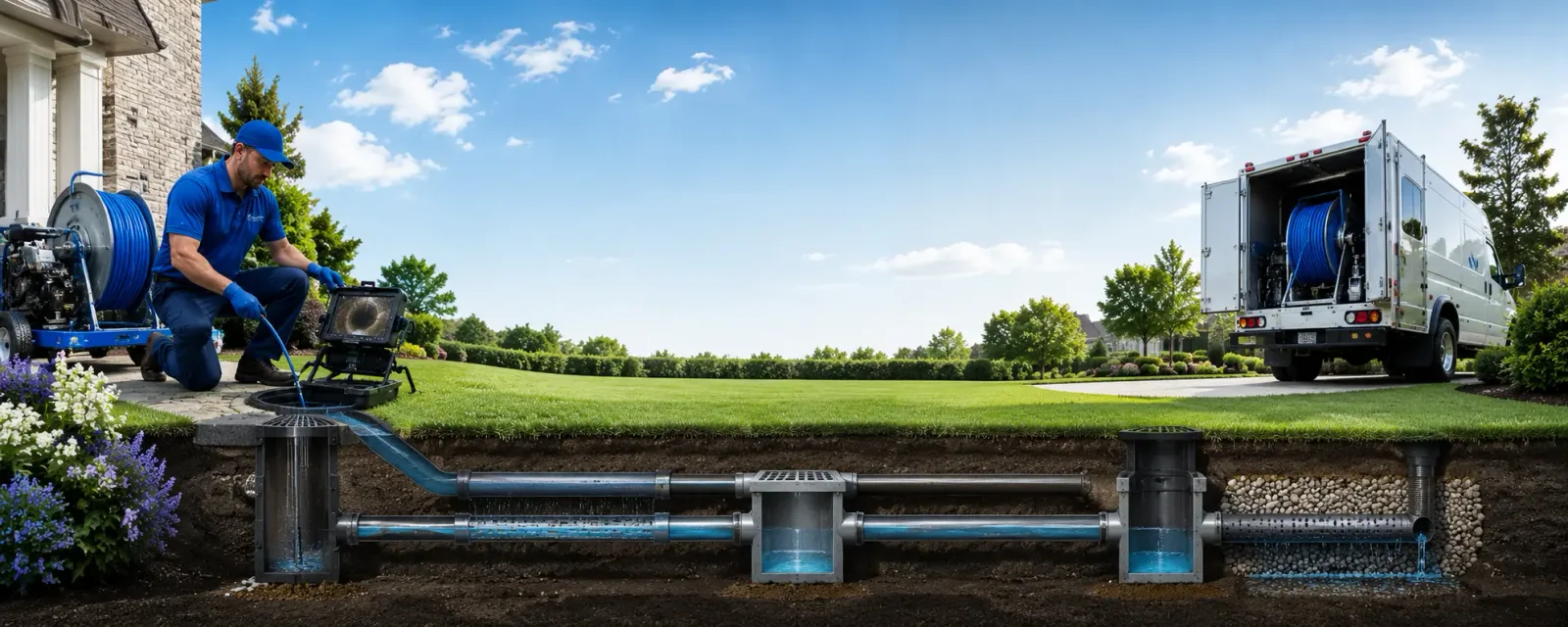 Outdoor drain cleaning information for Wales Center, NY